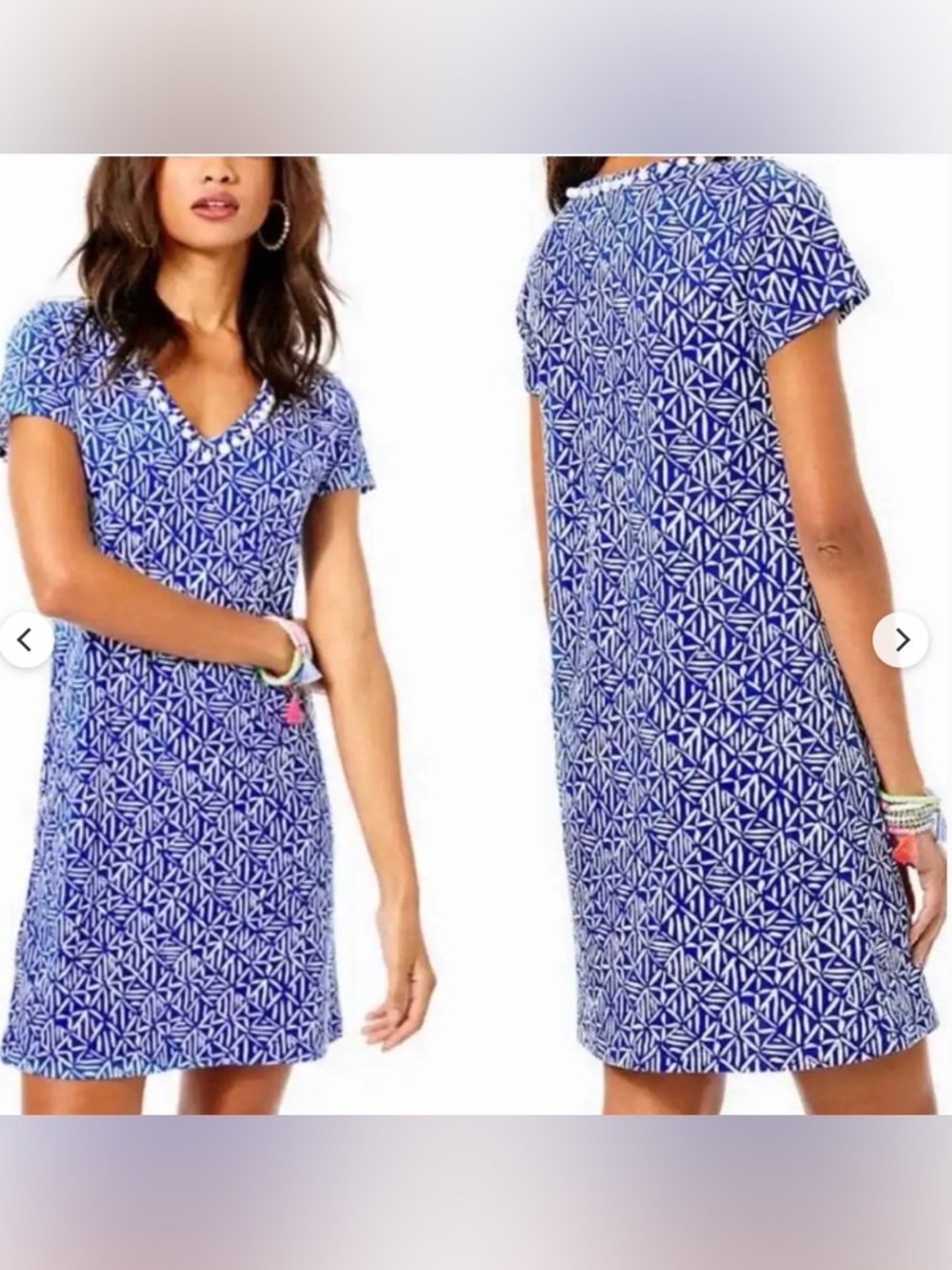 Lilly Pulitzer Corsica Blue Etta Dress Easy Peasy Large